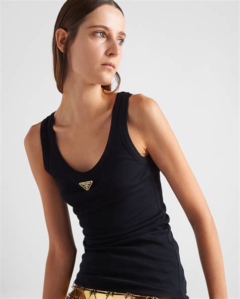 prada t shirts women's|prada tank top women.